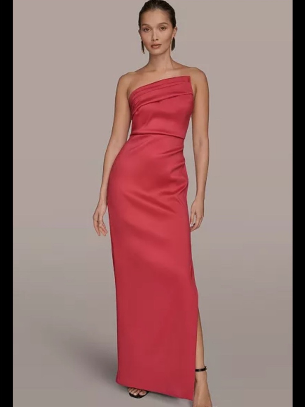 Donna Karan Micado Off The Shoulder Gown,fuchsia,sz 8, New Without Tag
